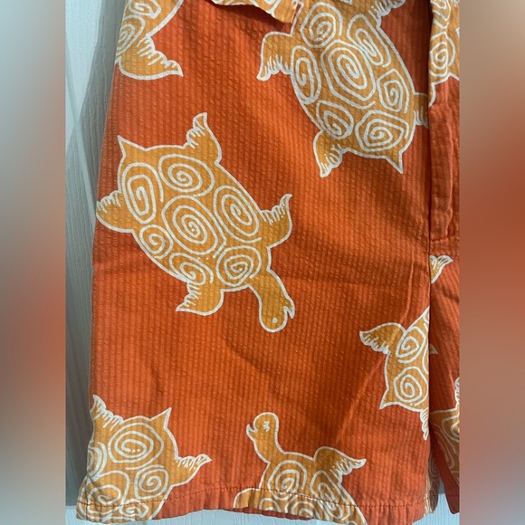 Lilly Pulitzer Vintage Shorts in Orange Sea Turtle Print Size Small - Picture 7 of 8